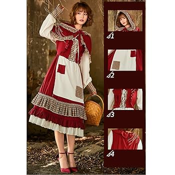 Amazon.co.jp: [SSUPTEMBER2] 赤ずきん コスプレ 衣装